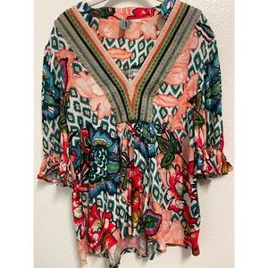 Anthropologie Bl-nk Stephanie Top XL (Blue)
